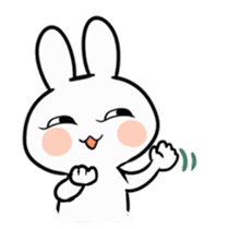Rabbit with a leering look sticker #10951072