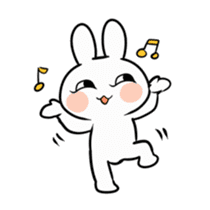 Rabbit with a leering look sticker #10951076