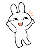 Rabbit with a leering look sticker #10951079