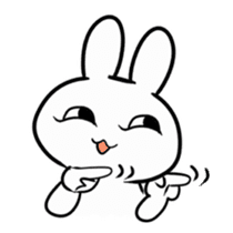 Rabbit with a leering look sticker #10951082