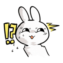 Rabbit with a leering look sticker #10951084