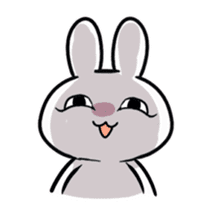 Rabbit with a leering look sticker #10951086