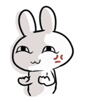 Rabbit with a leering look sticker #10951087
