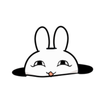 Rabbit with a leering look sticker #10951088