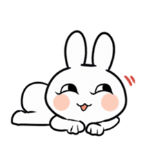 Rabbit with a leering look sticker #10951092