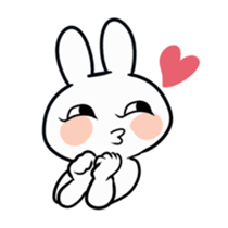Rabbit with a leering look sticker #10951093