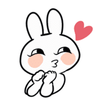 Rabbit with a leering look sticker #10951093