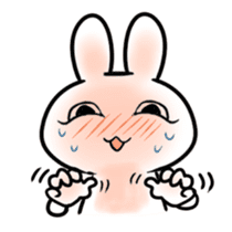 Rabbit with a leering look sticker #10951095