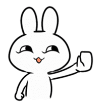 Rabbit with a leering look sticker #10951098