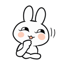 Rabbit with a leering look sticker #10951099