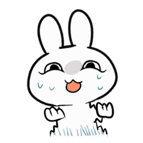 Rabbit with a leering look sticker #10951101