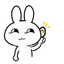 Rabbit with a leering look sticker #10951110