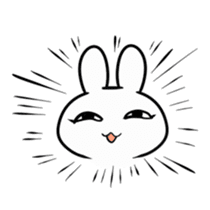 Rabbit with a leering look sticker #10951111