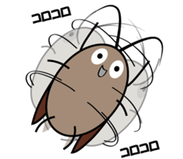 Cute cockroach sticker #10953046