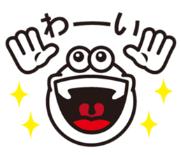 Text and Round Face 2 sticker #10953513