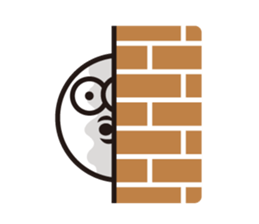 Text and Round Face 2 sticker #10953542