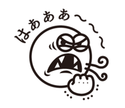 Text and Round Face 2 sticker #10953543