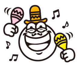 Text and Round Face 2 sticker #10953549