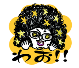 Afro hair boy.Chad. sticker #10954200