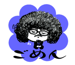 Afro hair boy.Chad. sticker #10954203