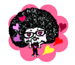 Afro hair boy.Chad. sticker #10954219