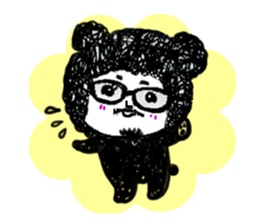 Afro hair boy.Chad. sticker #10954220