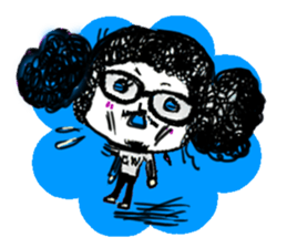 Afro hair boy.Chad. sticker #10954223