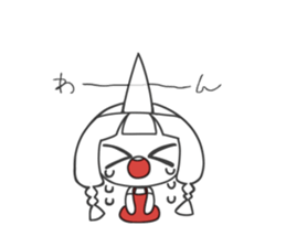 Little girl with pigtails sticker #10954277