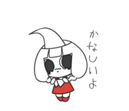 Little girl with pigtails sticker #10954278