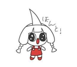 Little girl with pigtails sticker #10954279