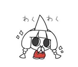 Little girl with pigtails sticker #10954294