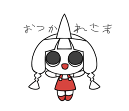 Little girl with pigtails sticker #10954297