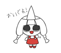 Little girl with pigtails sticker #10954300