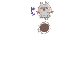 Cat on the balloon! sticker #10954630