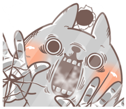 Cat on the balloon! sticker #10954631