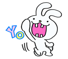 Rabbit of a sparse tooth! sticker #10954833