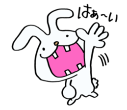 Rabbit of a sparse tooth! sticker #10954838