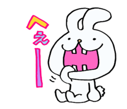 Rabbit of a sparse tooth! sticker #10954839