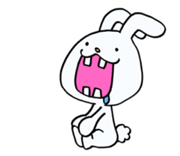 Rabbit of a sparse tooth! sticker #10954841