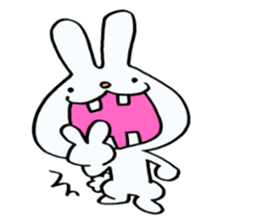 Rabbit of a sparse tooth! sticker #10954847