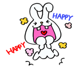 Rabbit of a sparse tooth! sticker #10954849