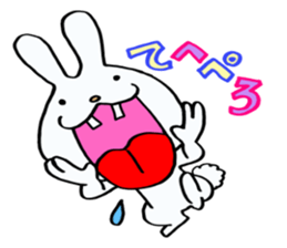 Rabbit of a sparse tooth! sticker #10954853