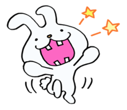 Rabbit of a sparse tooth! sticker #10954854
