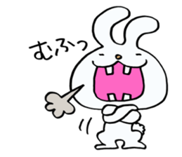 Rabbit of a sparse tooth! sticker #10954855