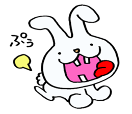 Rabbit of a sparse tooth! sticker #10954859