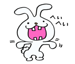 Rabbit of a sparse tooth! sticker #10954862