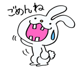 Rabbit of a sparse tooth! sticker #10954863