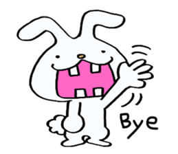 Rabbit of a sparse tooth! sticker #10954866