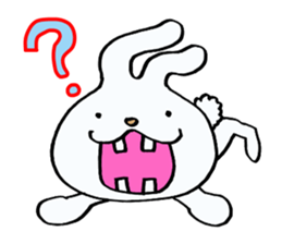 Rabbit of a sparse tooth! sticker #10954867