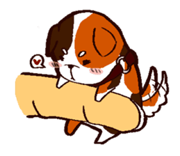 Super sticky tricolor mini dog sticker #10956712